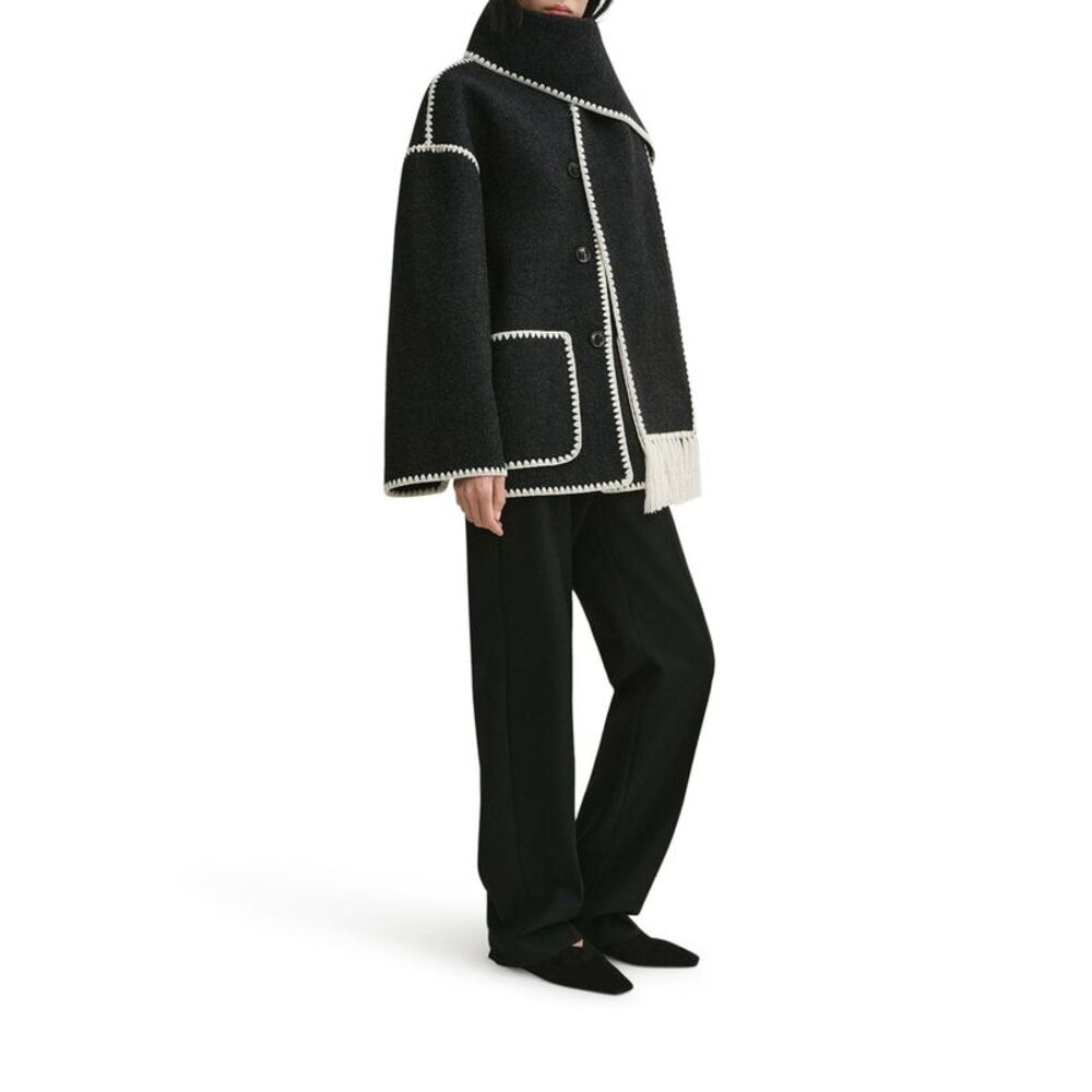 Toteme Women Wool Jacket With Scarf - Picture 3 of 6